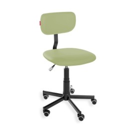 Black Eco WH - krzesło laboratoryjne  na kółkach, ekoskóra