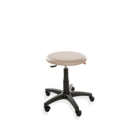ErgoTab Eco WH - taboret przemysłowy na kółkach, z ekoskóry