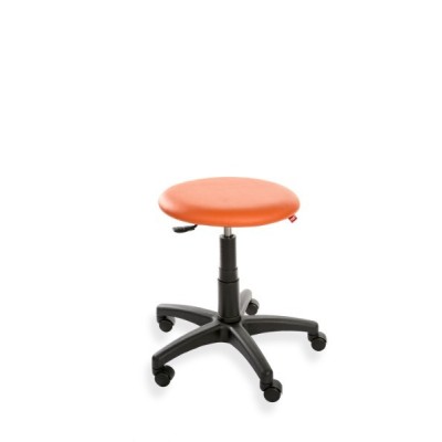 ErgoTab Eco WH - taboret przemysłowy na kółkach, z ekoskóry