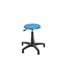 Ergo PurTab Blue - taboret laboratoryjny, na stopkach