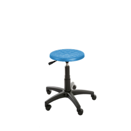 Ergo PurTab blue WH - taboret kosmetyczny, na kółkach